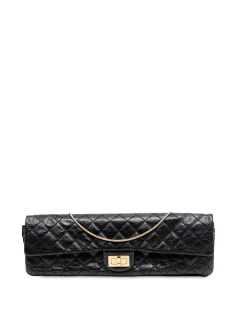 2008-2009 Reissue 2.55 Quilted Glazed Calfskin East West Single Flap shoulder bag by CHANEL 