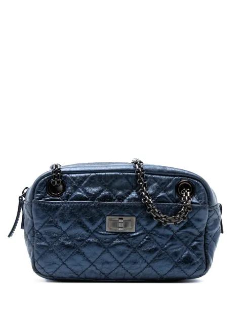 2008-2009 Small Metallic Quilted Aged Calfskin Reissue Camera Bag shoulder bag by CHANEL 