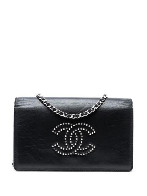 2008-2009 Studded Lambskin CC Wallet on Chain crossbody bag by CHANEL 