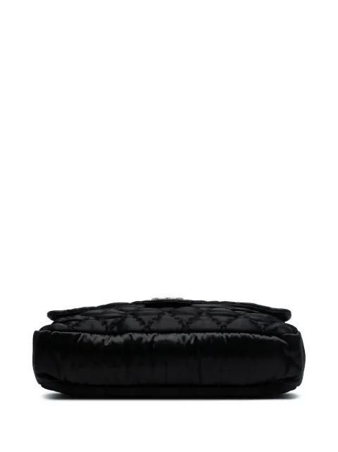 2009-2010 Extra Large CC Quilted Satin Single Flap shoulder bag by CHANEL 