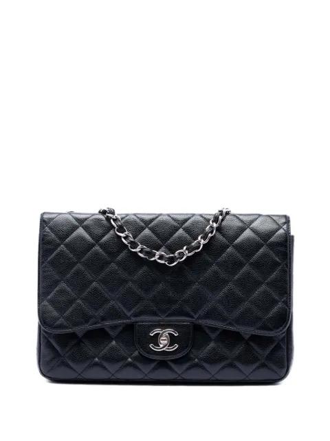 2009-2010 Jumbo Classic Caviar Single Flap shoulder bag by CHANEL 