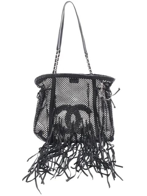 2009-2010 Large CC Mesh Fringe Tote shoulder bag by CHANEL 