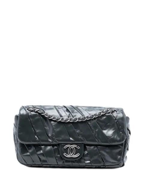 2009-2010 Medium Glazed Calfskin Twisted Flap shoulder bag by CHANEL 
