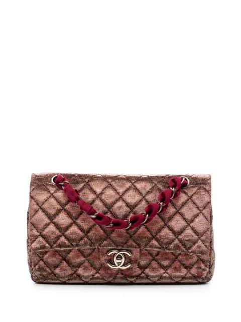 2009-2010 Medium Iridescent Tweed Classic Double Flap shoulder bag by CHANEL 