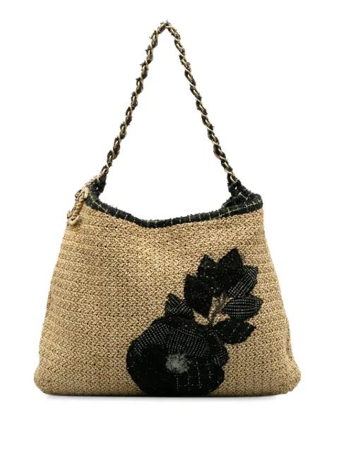 2009-2010 Pre-Owned Chanel Coco Country Camellia tote bag by CHANEL 