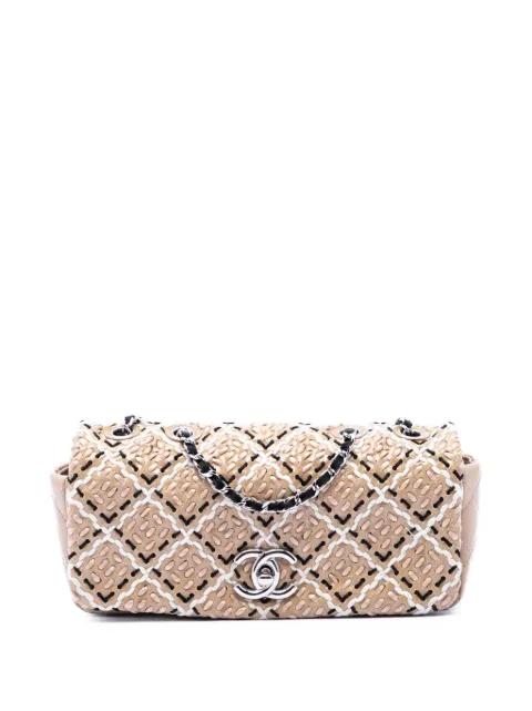 2010-2011 CC Patent Woven Stitch Full Flap shoulder bag by CHANEL 