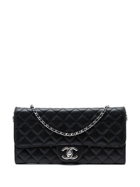 2010-2011 CC Quilted Lambskin East West Wallet on Chain crossbody bag by CHANEL 