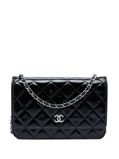 2010-2011 CC Quilted Patent Wallet On Chain crossbody bag by CHANEL 