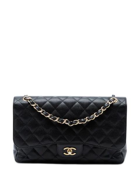 2010-2011 Jumbo Classic Caviar Double Flap shoulder bag by CHANEL 
