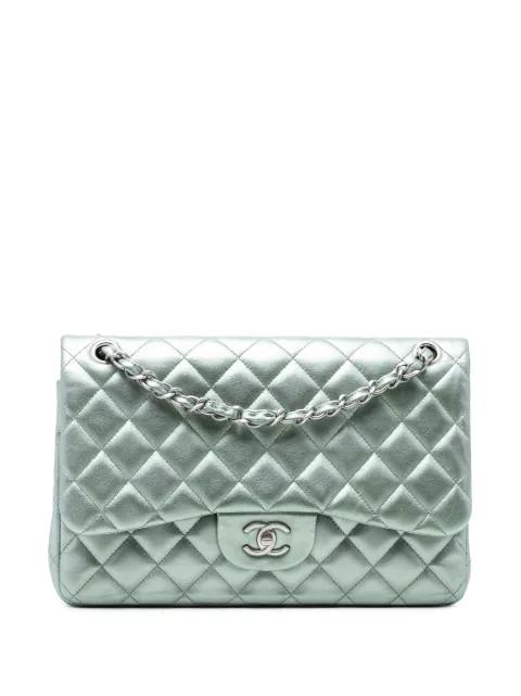2010-2011 Jumbo Classic Metallic Lambskin Double Flap shoulder bag by CHANEL 