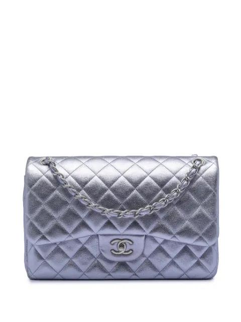2010-2011 Jumbo Classic Metallic Lambskin Double Flap shoulder bag by CHANEL 