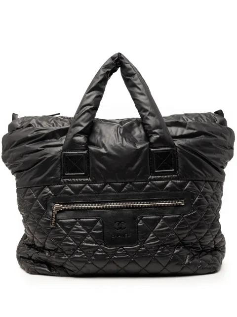 2010-2011 Large Quilted Nylon Reversible Coco Cocoon tote bag by CHANEL 