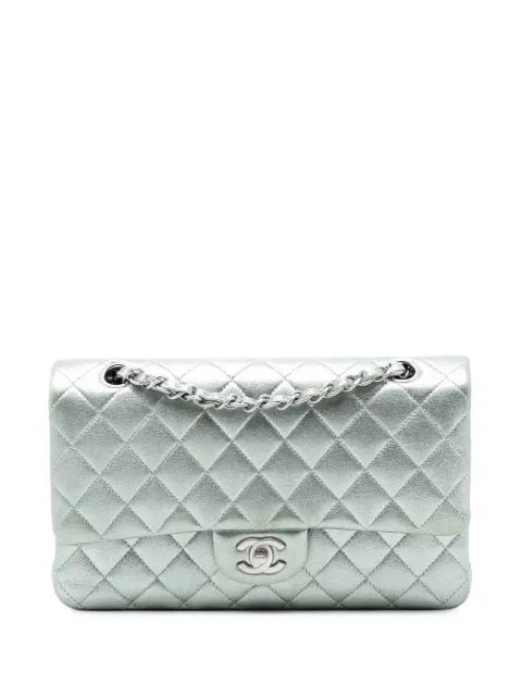 2010-2011 Medium Classic Metallic Lambskin Double Flap shoulder bag by CHANEL 