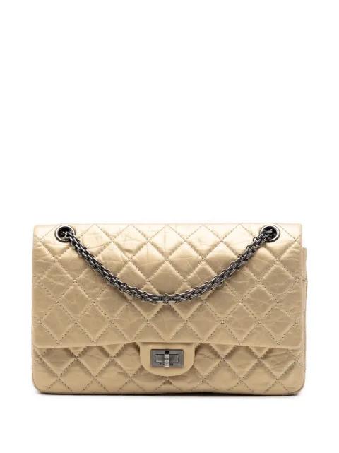 2010-2011 Quilted Metallic Aged Calfskin Reissue 2.55 Double Flap 226 shoulder bag by CHANEL 