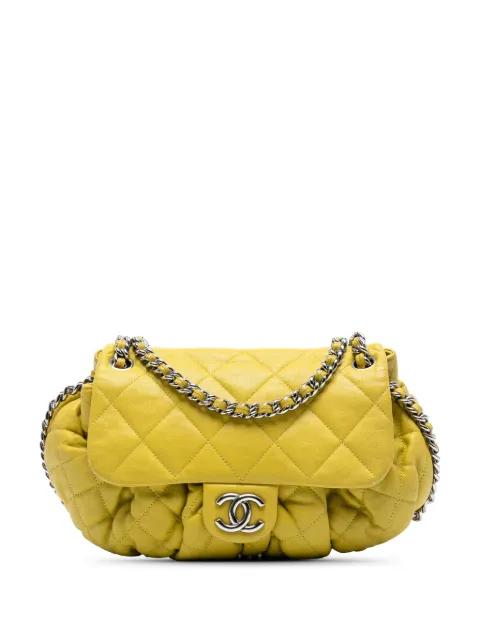 2011 CC Quilted Lambskin Chain Around Flap crossbody bag by CHANEL 