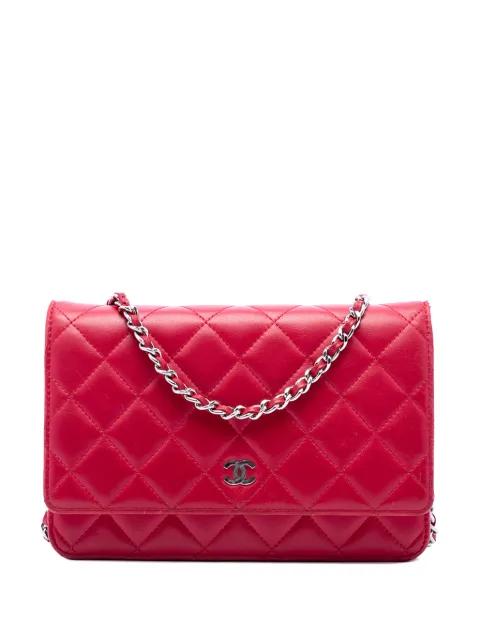 2011 CC Quilted Lambskin Wallet on Chain crossbody bag by CHANEL 