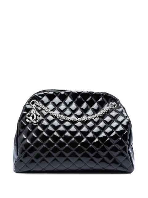 2011 Large Quilted Patent Just Mademoiselle Bowling Bag tote bag by CHANEL 