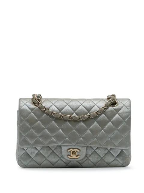 2011 Medium Classic Iridescent Calfskin Double Flap shoulder bag by CHANEL 