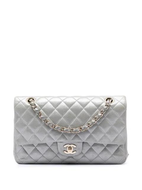 2011 Medium Classic Iridescent Lambskin Double Flap shoulder bag by CHANEL 