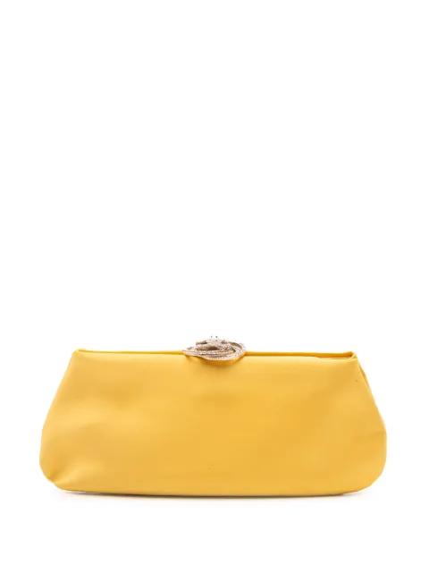 2011 Satin Crystal Camellia Evening Frame clutch bag by CHANEL 