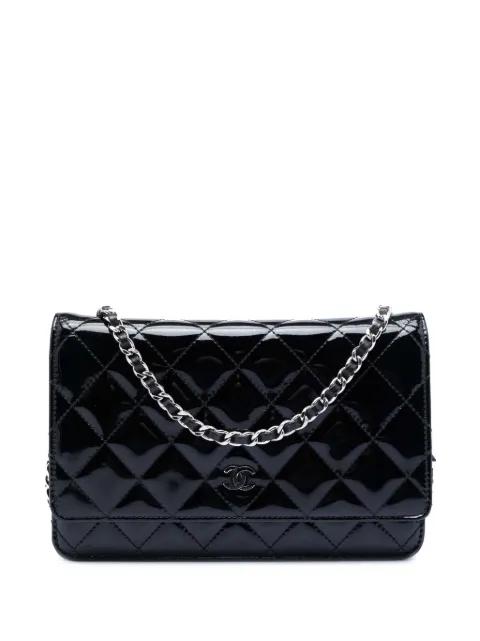 2012-2013 CC Quilted Patent Wallet On Chain crossbody bag by CHANEL 