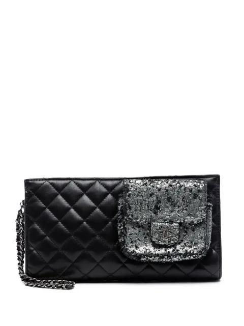 2012-2013 Metallic and Quilted Lambskin Mineral Nights Pochette Wristlet clutch bag by CHANEL 