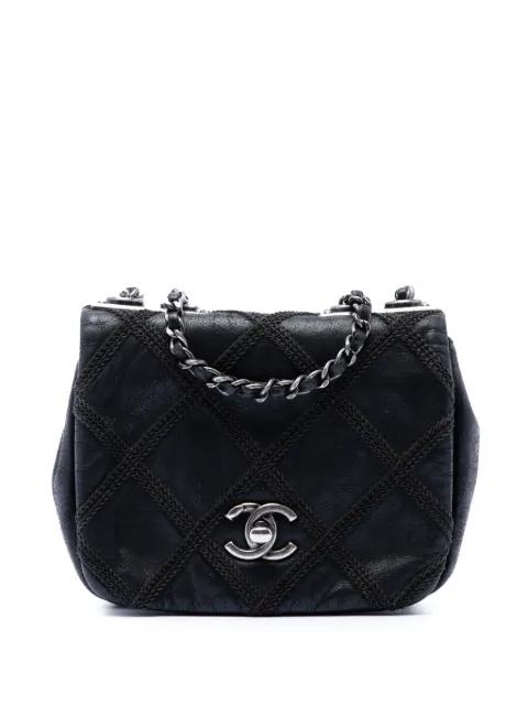 2012-2013 Mini CC Iridescent Calfskin Diamond Stitch Flap crossbody bag by CHANEL 