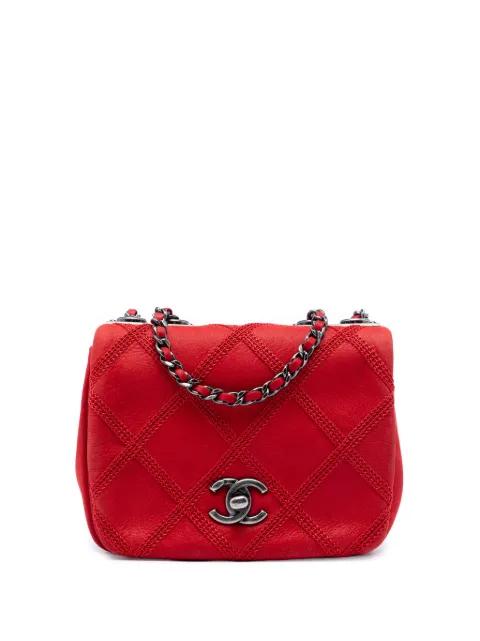 2012-2013 Mini CC Iridescent Calfskin Diamond Stitch Flap crossbody bag by CHANEL 