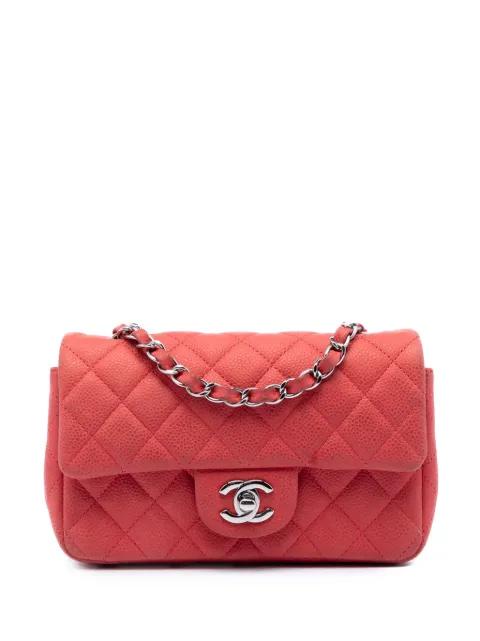 2012-2013 Mini Rectangular Classic Caviar Single Flap crossbody bag by CHANEL 