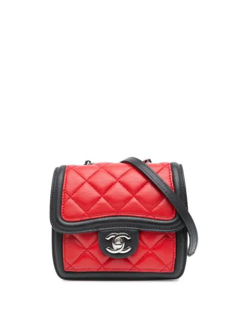2012-2013 Mini Square Lambskin Graphic Flap crossbody bag by CHANEL 