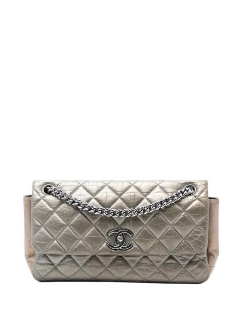2012-2013 Small Bicolor Quilted Aged Calfskin Lady Pearly Flap shoulder bag by CHANEL 
