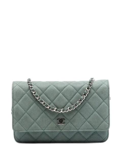2012 CC Quilted Caviar Wallet on Chain crossbody bag by CHANEL 