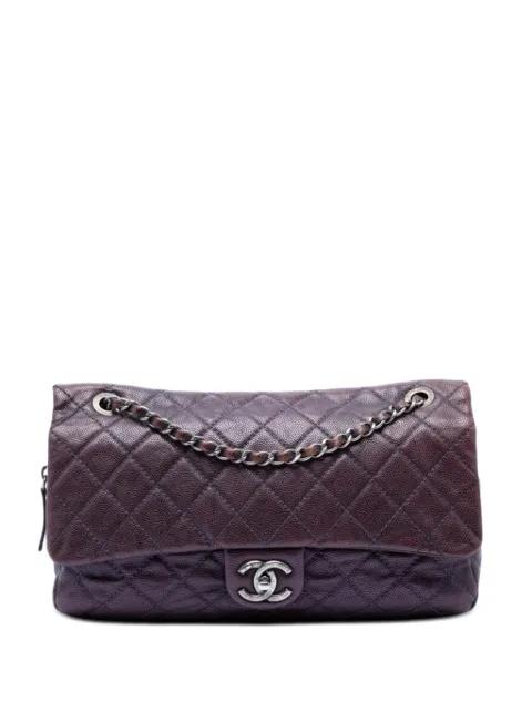 2012 Jumbo Quilted Iridescent Caviar Easy Flap shoulder bag by CHANEL 