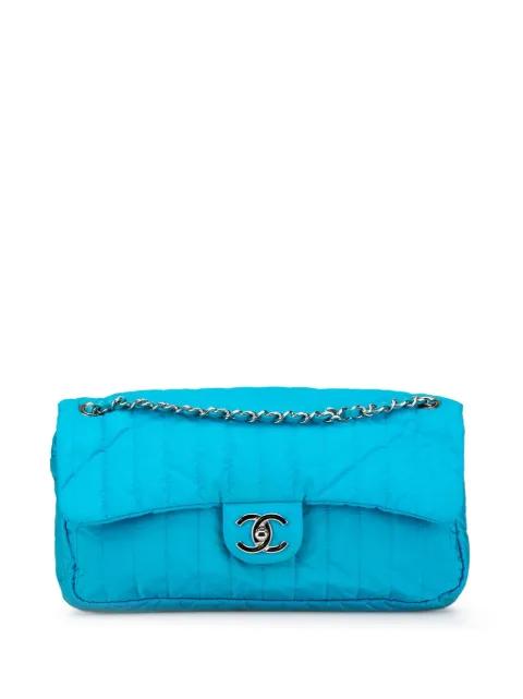 2012 Jumbo Quilted Nylon Vertical Flap shoulder bag by CHANEL 