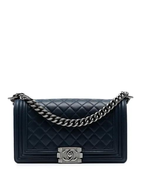 2012 Old Medium Quilted Lambskin Boy Flap crossbody bag by CHANEL 