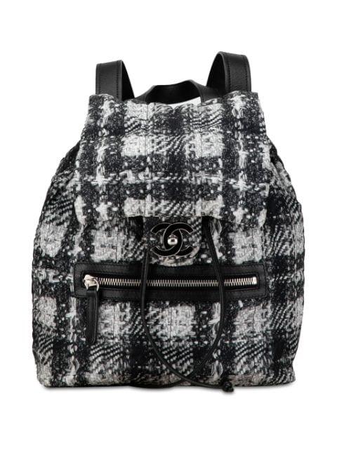 2013-2014 CC Nylon Tweed Printed backpack by CHANEL 