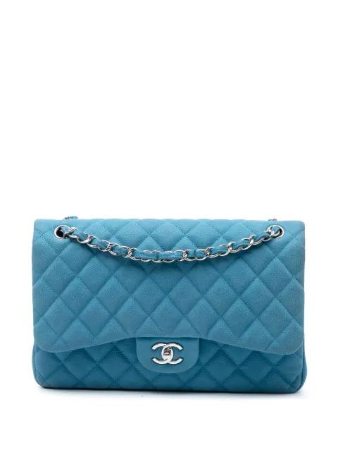 2013-2014 Jumbo Classic Caviar Double Flap shoulder bag by CHANEL 