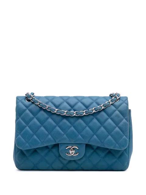 2013-2014 Jumbo Classic Caviar Double Flap shoulder bag by CHANEL 