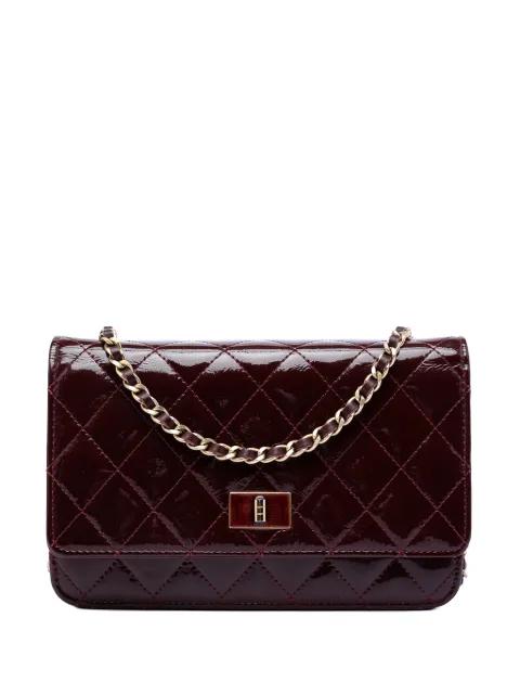 2013-2014 Quilted Patent Reissue 2.55 Wallet On Chain crossbody bag by CHANEL 