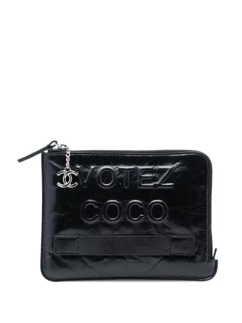 2014-2015 Aged Calfskin Votez Coco clutch bag by CHANEL 