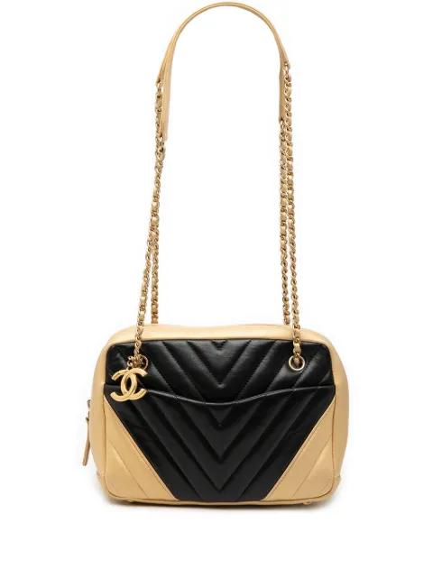 2014-2015 CC Chevron Lambskin Camera shoulder bag by CHANEL 