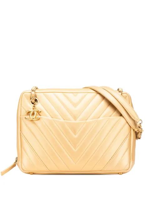 2014-2015 CC Chevron Lambskin Camera shoulder bag by CHANEL 