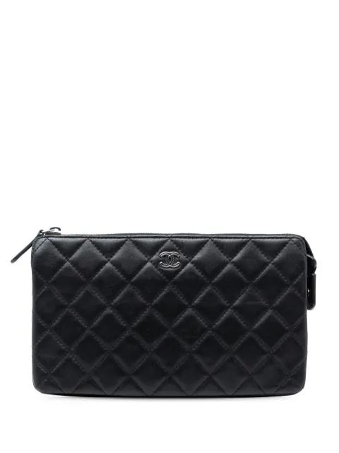 2014-2015 CC Quilted Lambskin clutch bag by CHANEL 