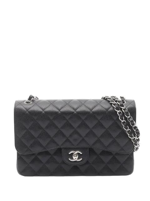 2014-2015 Jumbo Classic Caviar Double Flap shoulder bag by CHANEL 