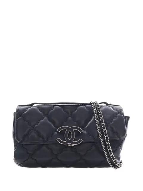 2014-2015 Mini Lambskin Double Stitch Hamptons Flap satchel by CHANEL 