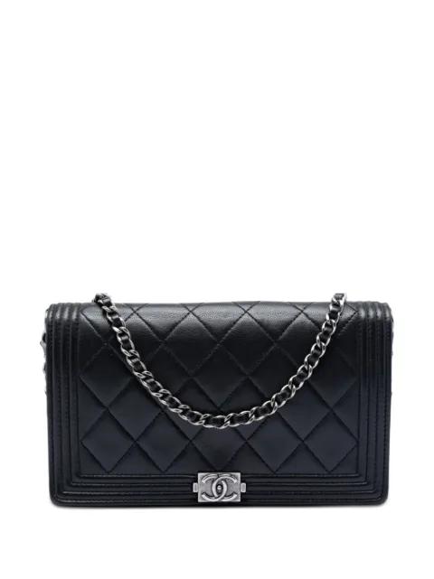 2014-2015 Quilted Lambskin Boy Wallet On Chain shoulder bag by CHANEL 