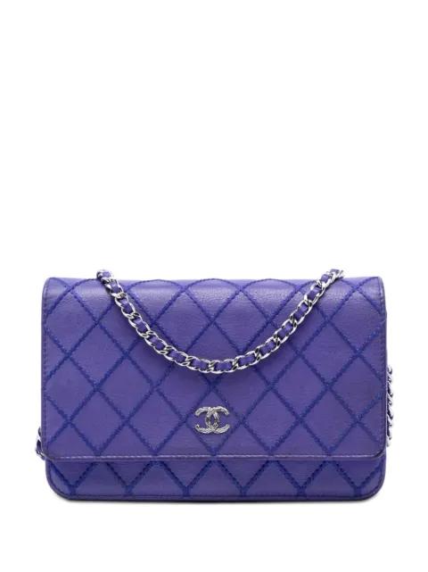 2014 CC Quilted Calfskin Fancy Wallet On Chain crossbody bag by CHANEL 