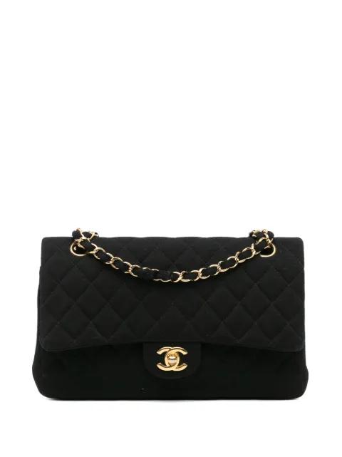 2014 Medium Classic Jersey Double Flap shoulder bag by CHANEL 