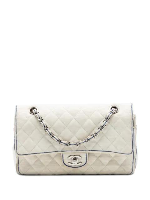 2014 Medium Classic Printed Grosgrain Double Flap shoulder bag by CHANEL 