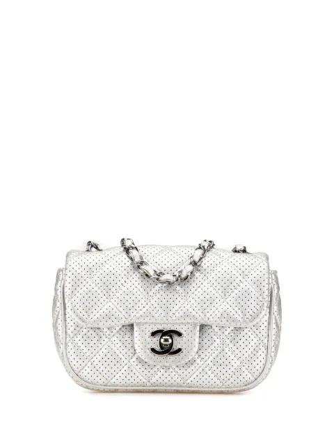 2014 Mini Perforated Lambskin Punch Flap crossbody bag by CHANEL 